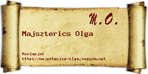 Majszterics Olga névjegykártya
